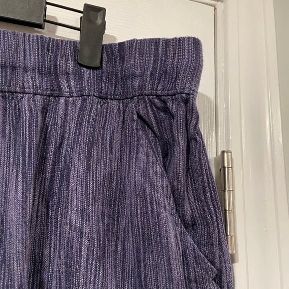 NWOT Time & Tru Size XL Blue Linen Blend Comfy Pull On Drawstring Shorts Pockets - Picture 4 of 12